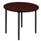 Regency Kee Folding Tables, 42 W, 42 L, 29 H, Wood, Metal Top, Mahogany TBF42RNDMHBK - alternate 1